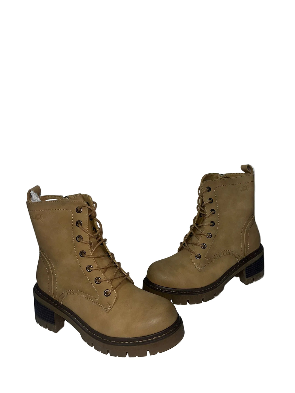 Anfibi Combat Boots Verde Militare con Suola Chunky