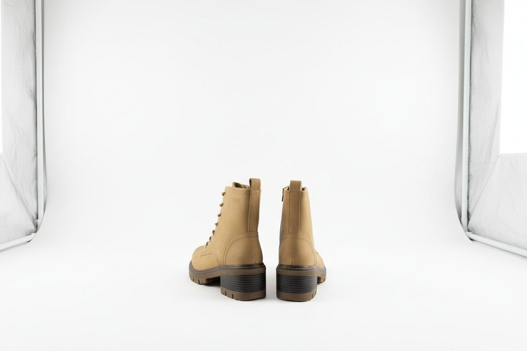 Anfibi Combat Boots Verde Militare con Suola Chunky
