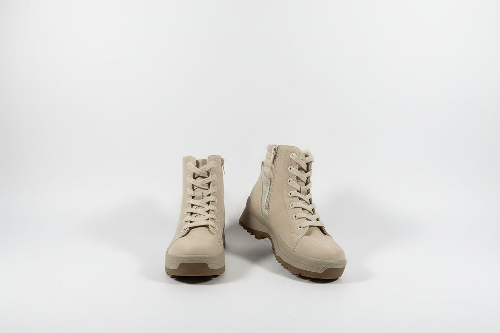 Stivaletti Donna Beige Imbottiti - Scarpe Invernali Comode con Suola Antiscivolo