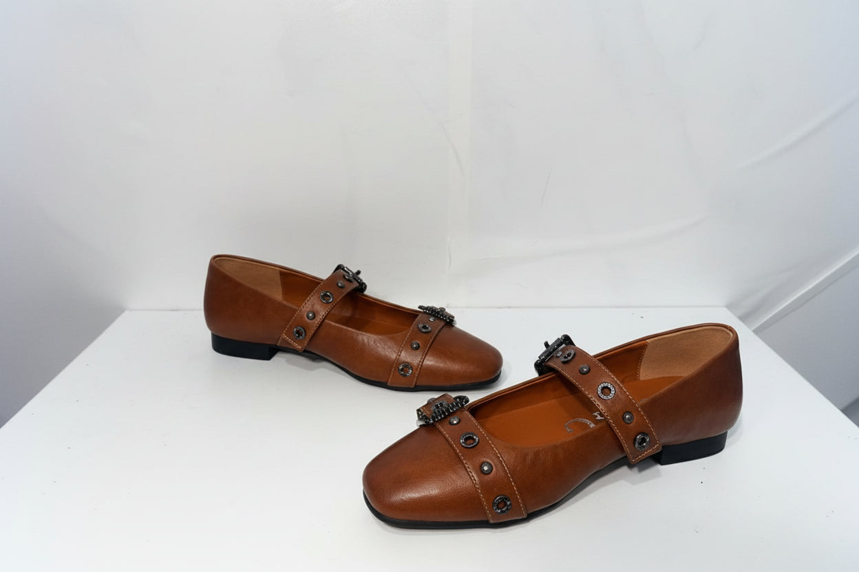 Mocassini Chunky Neri con Borchie - Campione Taglia 37