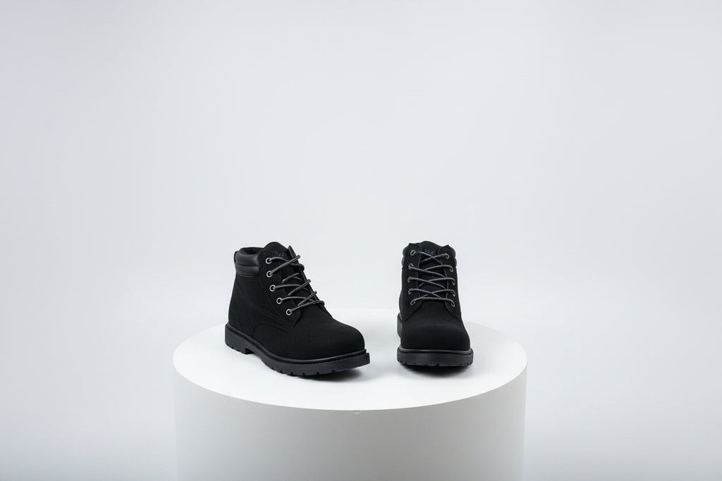 Anfibi Donna Neri in Camoscio - Stivaletti Combat Boots Classici