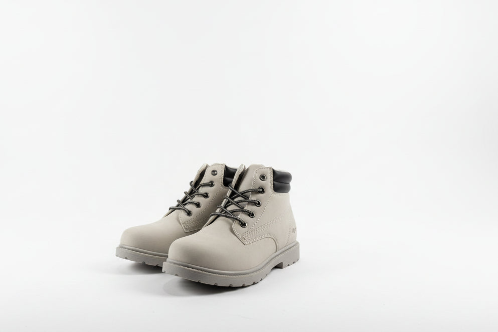 Anfibi Donna Bianchi con Dettagli Neri - Stivaletti Combat Boots Bicolor
