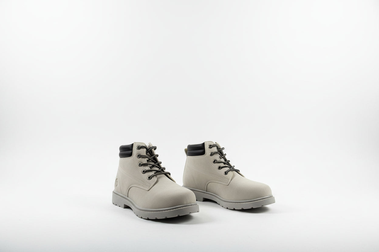 Anfibi Donna Bianchi con Dettagli Neri - Stivaletti Combat Boots Bicolor