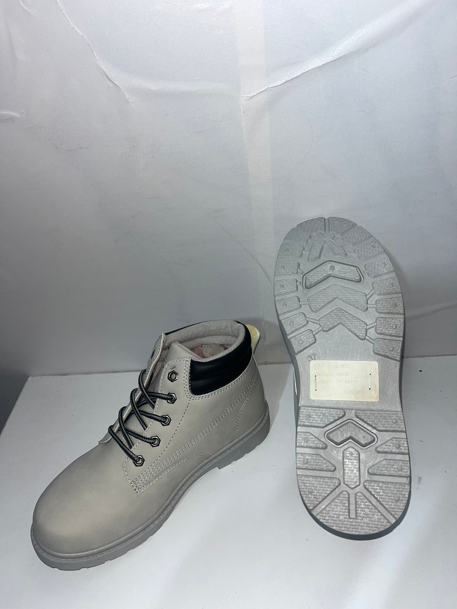 Anfibi Donna Bianchi con Dettagli Neri - Stivaletti Combat Boots Bicolor